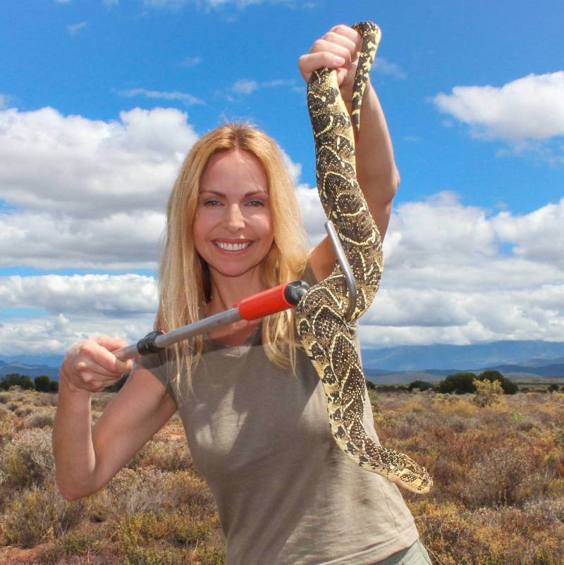 Anneka with Puff Adder Snake