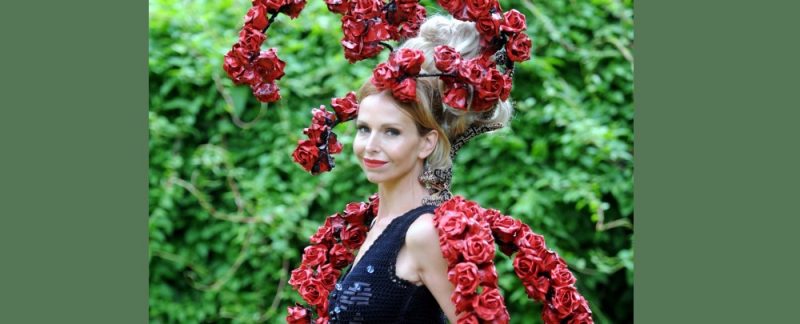Wildlife Presenter & Conservationist Anneka Svenska wearing the largest hat in Ascot history covered in hundreds of roses to signify 1404 (and rising) horse deaths at the races since 2007 (according to The Horse Death Watch website), at Day 1 Royal Ascot Tuesday 14th June 2016. Anneka wore the hat in order to provoke conversation and change to improve welfare standards for race horses & cut deaths and injuries at all over courses in the UK.